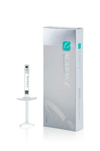 rejuran i box and syringe in white background