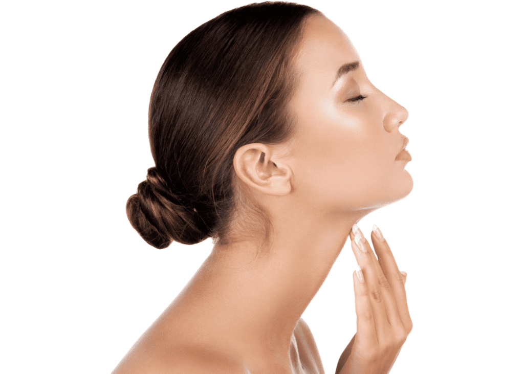 model of neck treatment aesthetic clinic in singapore white background